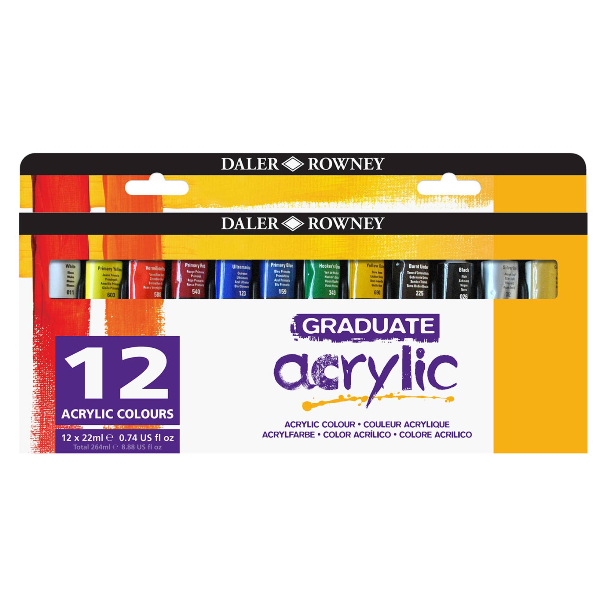 Daler-Rowney® Graduate 12 Color Acrylic Set
